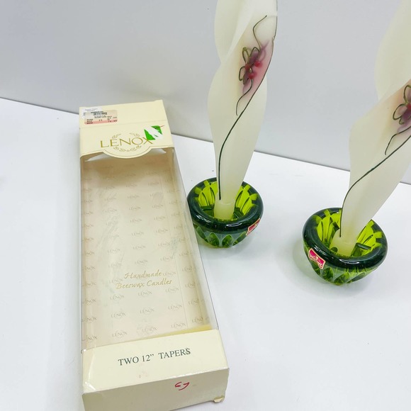 VTG Lenox beeswax candle, taper candle, white candle - Picture 5 of 8